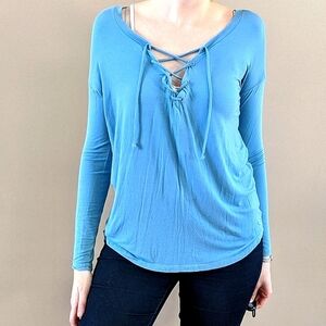 ☘️Pink "Super Soft" Criss-Cross long sleeve tee